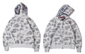 BAPE Shark White Camo Full Zip Hoodie