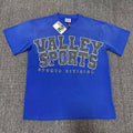 VALEFOREVER Blue Valley Sports Vintage Letter Graphic Short Sleeve T-Shirt