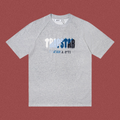 Trapstar Gothic Gradient Logo Tee - Heather Grey/Blue