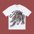 Trapstar Panther & Red Script Graphic Tee - White