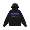 Trapstar Style Autumn/Winter Red, White & Black Gradient Logo Hoodie - Black