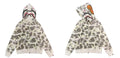 BAPE Shark Camo Full Zip Hoodie White Grey